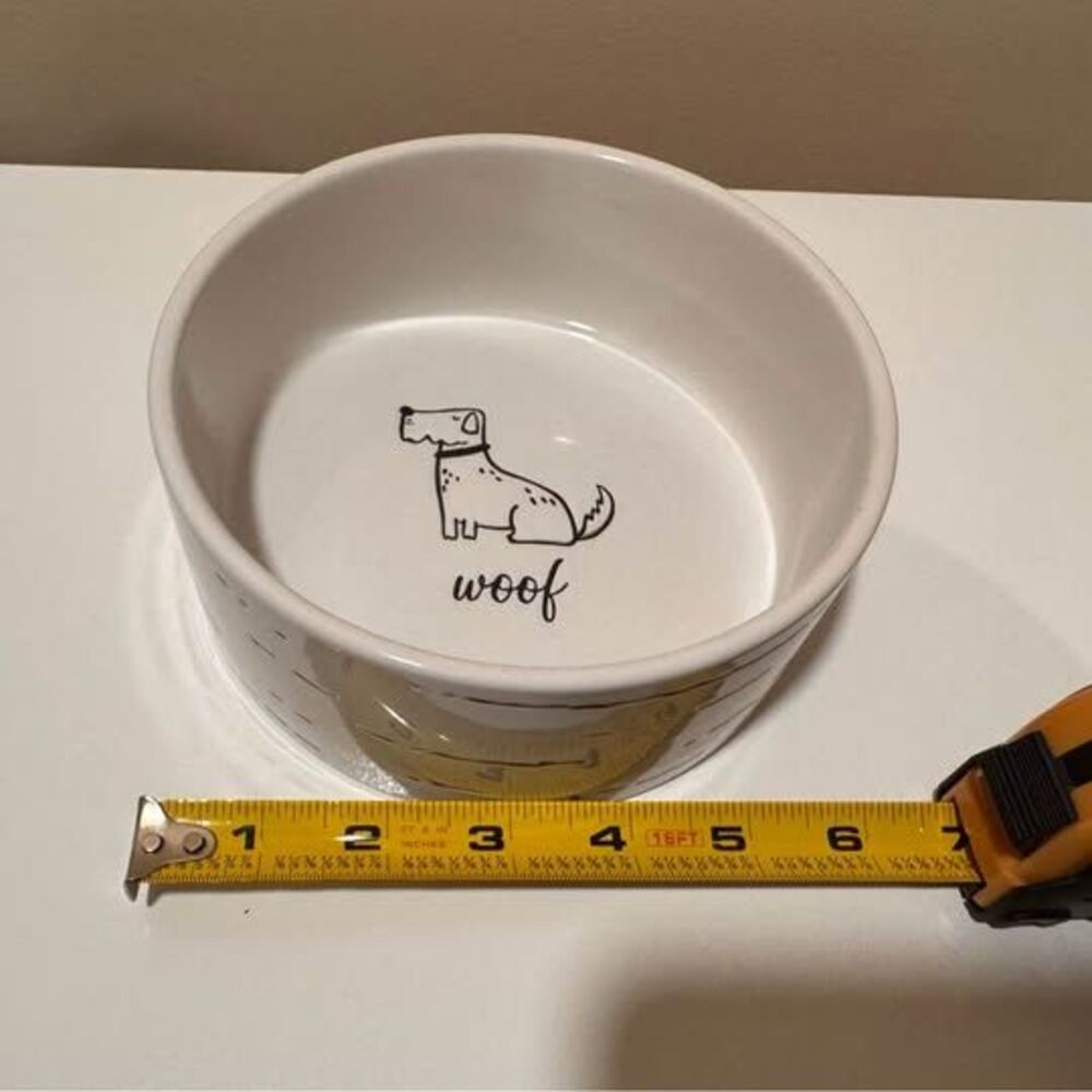 Woof Signature Dog Bowl Stoneware